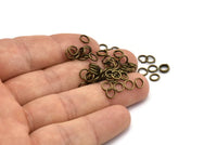 5mm Jump Ring - 500 Antique Brass Round Jump Rings Connectors Findings (5x0.80mm) R-01 ( A0335 )