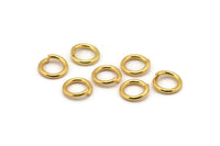 10mm Jump Rings, 12 Gold Plated Brass Jump Rings (10x1.5mm) D0231 Q0459