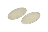 Steel Oval Blank, 10 Stainless  Steel Oval Stamping Blanks (35x19x0.60mm) M02461