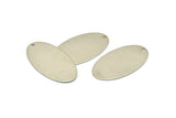 Steel Oval Charm, 10 Stainless  Steel Oval Charms With 1 Hole, Stamping Blanks (35x19x0.60mm) M02462