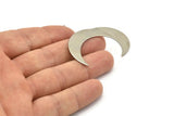 Steel Moon Blank, 12 Stainless Steel Moon Blanks, Stamping Blanks (35x9x0.60mm) M02457