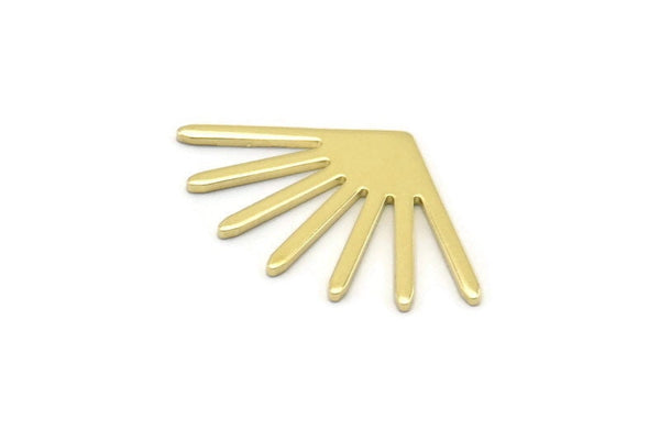 Brass Sun Blank, 12 Raw Brass Sun Blanks, Findings (24x16x0.80mm) M02439