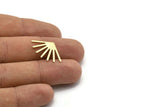 Brass Sun Blank, 12 Raw Brass Sun Blanks, Findings (24x16x0.80mm) M02439