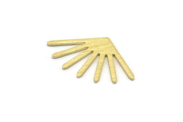 Brass Sun Blank, 12 Textured Raw Brass Sun Blanks, Findings (24x16x0.80mm) M02447