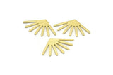 Brass Sun Blank, 12 Textured Raw Brass Sun Blanks, Findings (24x16x0.80mm) M02447