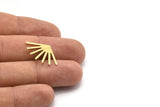 Brass Sun Blank, 12 Textured Raw Brass Sun Blanks, Findings (24x16x0.80mm) M02447