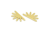Brass Sun Blank, 24 Raw Brass Sun Blanks, Findings, Connectors (8x15x0.80mm) M02399