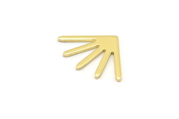 Brass Sun Blank, 24 Raw Brass Sun Blanks, Findings (18x13x0.80mm) M02415