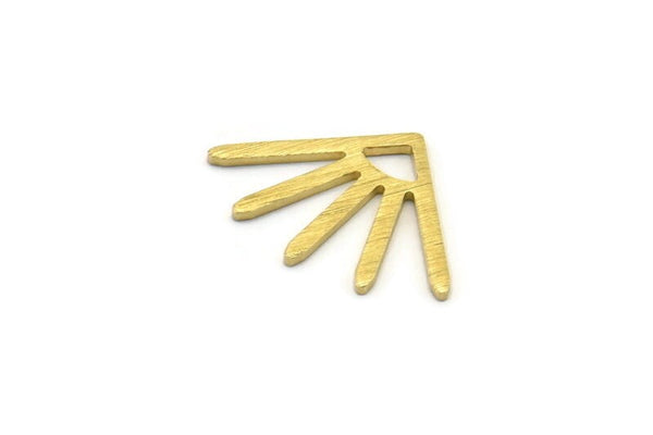 Brass Sun Blank, 24 Textured Raw Brass Sun Blanks, Findings (18x13x0.80mm) M02424