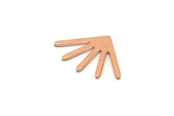 Copper Sun Blank, 12 Raw Copper Sun Blanks, Findings (18x13x0.80mm) M02431