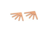 Copper Sun Blank, 12 Raw Copper Sun Blanks, Findings (18x13x0.80mm) M02431