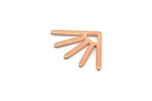Copper Sun Blank, 12 Raw Copper Sun Blanks, Findings (18x13x0.80mm) M02432