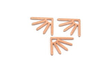 Copper Sun Blank, 12 Raw Copper Sun Blanks, Findings (18x13x0.80mm) M02432