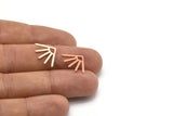 Copper Sun Blank, 12 Raw Copper Sun Blanks, Findings (18x13x0.80mm) M02432