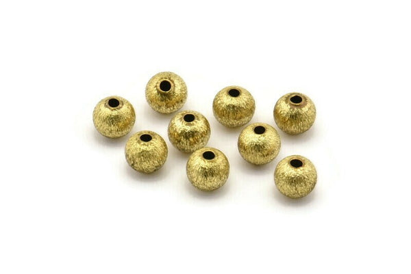 50 Raw Brass Ball Beads 6 Mm Bs-1081--n0576