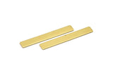 Raw Brass Blank, 12 Raw Brass Stamping Blanks (6x44x0.80mm) B0190