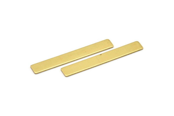 Raw Brass Blank, 12 Raw Brass Stamping Blanks (6x44x0.80mm) B0190
