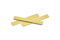 Raw Brass Blank, 12 Raw Brass Stamping Blanks (6x44x0.80mm) B0190