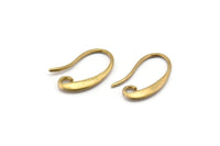 Brass Earring Wires, 6 Raw Brass Earring Wires, Earring Hooks (10x16mm) Bs 1027--y029