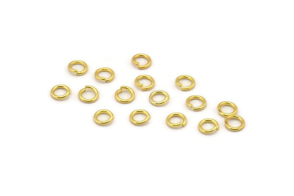 Gold Jump Ring, 250 Gold Tone Brass Jump Rings (4x0.7mm) A0998