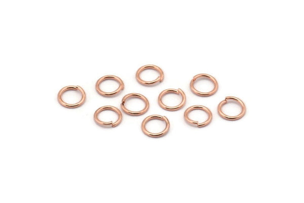 6mm Jump Ring, 250 Rose Gold Tone Brass Jump Rings (6x0.8mm) A1041