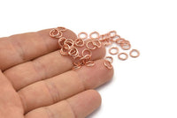 6mm Jump Ring, 250 Rose Gold Tone Brass Jump Rings (6x0.8mm) A1041