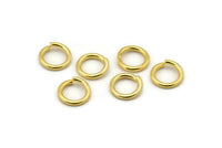 Gold Jump Ring, 50 Gold Tone Brass Jump Rings (10x1.5mm) A1038