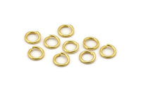 Gold Jump Ring, 50 Gold Tone Brass Jump Rings (10x1.5mm) A1038
