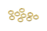 Gold Jump Ring, 50 Gold Tone Brass Jump Rings (10x1.5mm) A1038