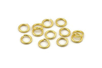 Gold Jump Ring, 50 Gold Tone Brass Jump Rings (10x1.5mm) A1038