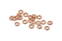 6mm Jump Ring, 100 Rose Gold Tone Brass Jump Rings (6x1.2mm) A1002