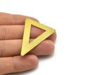 Raw Brass Triangle, 10 Raw Brass Triangle Pendant Blanks (50x33mm) A0695
