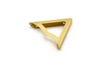 Sewing Collar Clip, 12 Raw Brass Sewing Collar Clips, Collar Pins With 4 Holes (27x34mm)  D0296