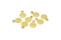 Brass Cabochon Tag, 500 Raw Brass Cabochon Tags, Stamping Tags (6mm) Brs 88 A0217