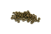 4mm Double Jump Ring - 250 Antique Bronze Brass Double Jump Rings , Split Rings (4x.080mm) A0729