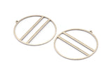 Gümüş Çember Charm, 4 Antik Gümüş Kaplamalı Pirinç Dokulu Çember Charm Küpe, 1 Döngü, Kolye Uçları, Bulgular (45x43x1mm) D0797 H1098