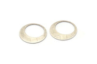 Silver Round Charm, 24 Antique Silver Plated Brass Hoop Charms, Earrings, Findings (17.5x0.60mm) D1170 H1148