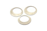 Silver Round Charm, 24 Antique Silver Plated Brass Hoop Charms, Earrings, Findings (17.5x0.60mm) D1170 H1148