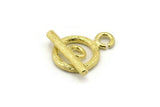 Brass Chain Part, 3 Raw Brass Chain Parts, Chain Choker Necklace Lock Part Connectors (21x3mm-15x2mm) N1550