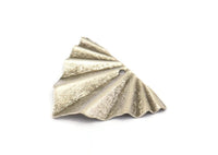 Silver Triangle Charm, 8 Antique Silver Plated Brass Wavy Triangle Charm Earrings With 1 Hole, Findings (28x22x0.50mm) D0729 H1224