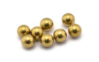 8mm Ball Beads, 20 Raw Brass Ball Beads Without Holes (8mm) Bs-1095--r005
