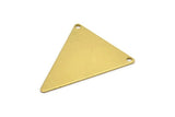 Raw Brass Triangle, 10 Raw Brass Triangle Pendants With 2 Holes (30x30x24x0.60mm) B0202