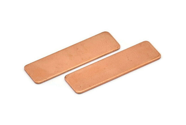 Copper Stamping Blank, 12 Raw Copper Stamping Blanks (10x35x0.80mm) D0462