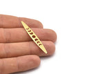 Brass Oval Blank, 12 Raw Brass, Brass Blanks, Brass Oval Moon Phases Blanks (50x7x0.80mm) M02496