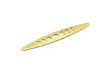 Brass Oval Blank, 12 Textured Raw Brass, Brass Blanks, Brass Oval Moon Phases Blanks (50x7x0.80mm) M02494