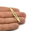Brass Oval Blank, 12 Textured Raw Brass, Brass Blanks, Brass Oval Moon Phases Blanks (50x7x0.80mm) M02494