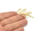 Brass Triangle Blank, 50 Raw Brass Tiny Triangle Stamping Blanks, Findings (26x4.5x0.80mm) M02499