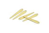 Brass Triangle Charm, 50 Raw Brass Tiny Triangle Charms With 1 Loop, Findings (29x4.5x0.80mm) M02511