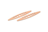Copper Oval Blank, 8 Raw Copper, Copper Blanks, Copper Oval Moon Phases Blanks (50x7x0.80mm) M02491