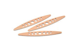 Copper Oval Blank, 8 Raw Copper, Copper Blanks, Copper Oval Moon Phases Blanks (50x7x0.80mm) M02491